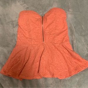 Size small padded peplum top